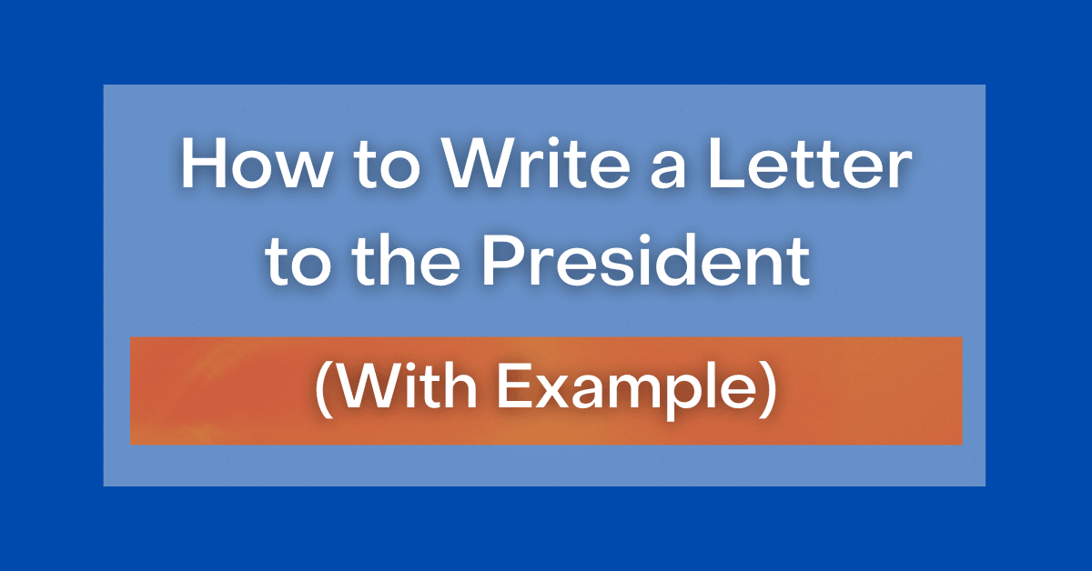 how to write a speech to the president