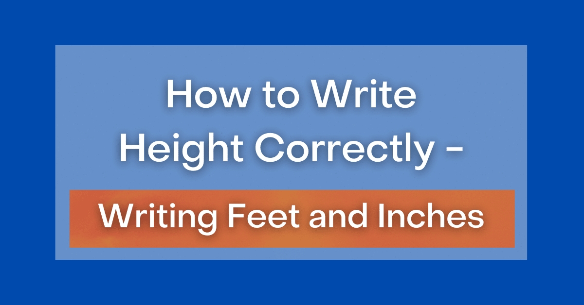 how to write 6 feet
