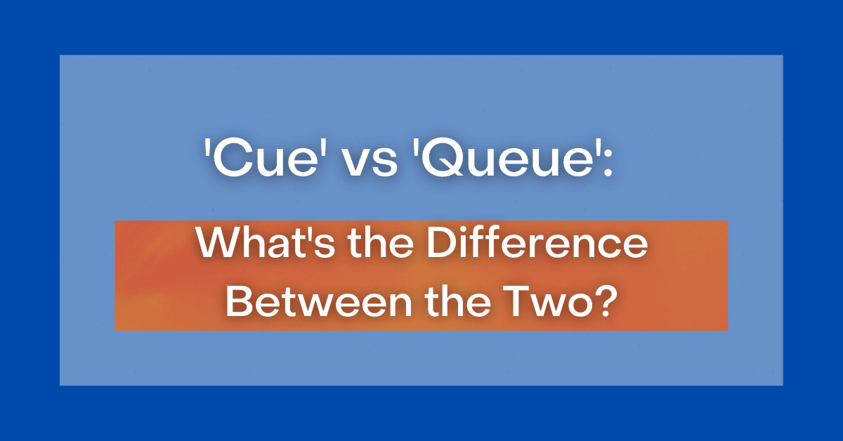 how to use cue properly in a sentence