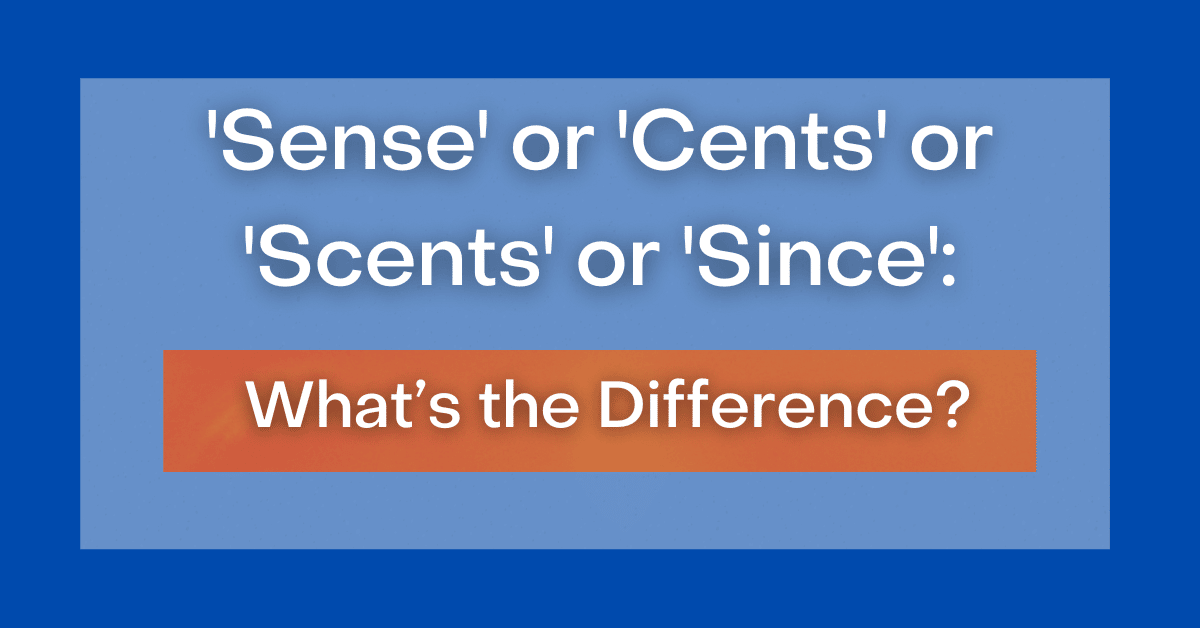 'Sense' or 'Cents' or 'Scents' or 'Since': What's the Difference ...