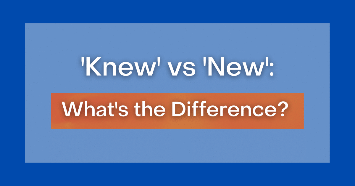  Knew Vs New What s The Difference 