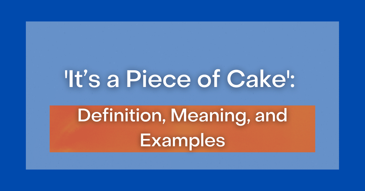 Idiom - A Piece Of Cake - Funky English