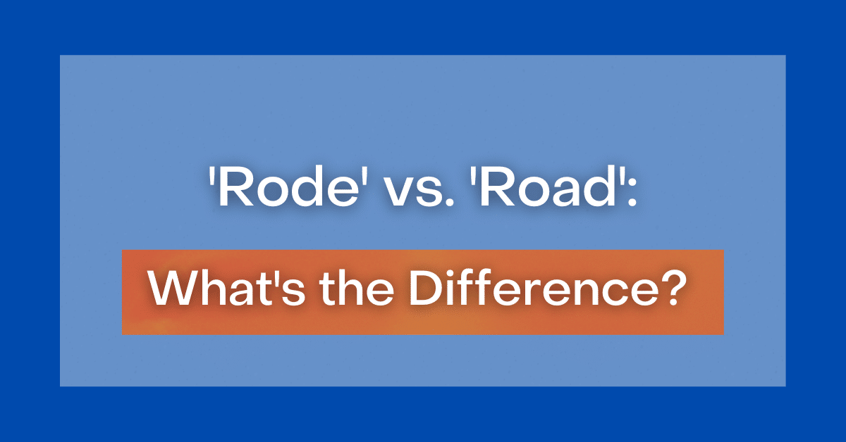 Rode Vs Road